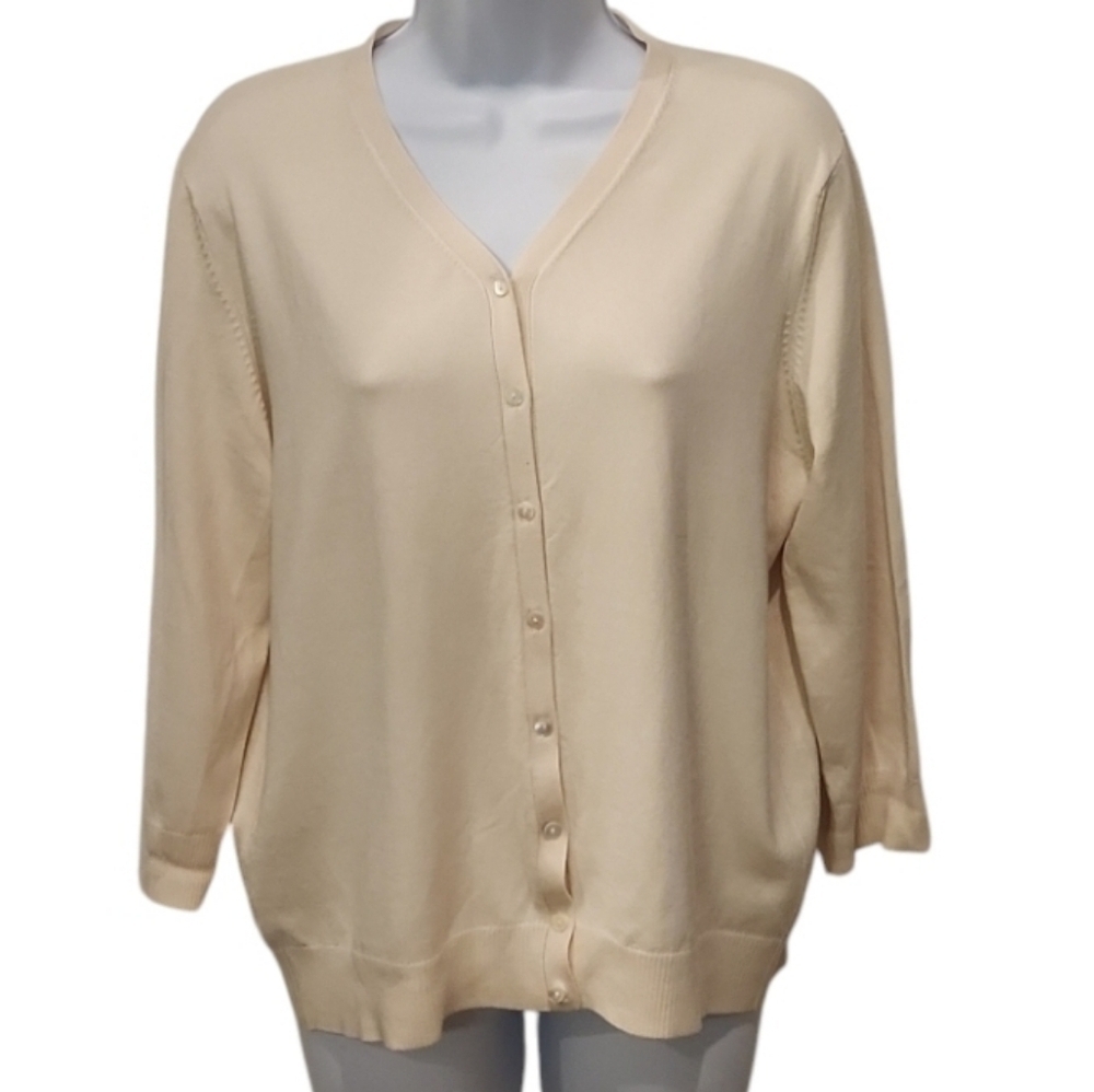 Liz Claiborne Silk Button Front Sweater